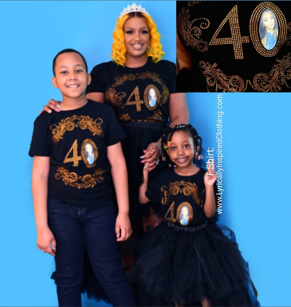 Mum @40 Bling + Print Concept