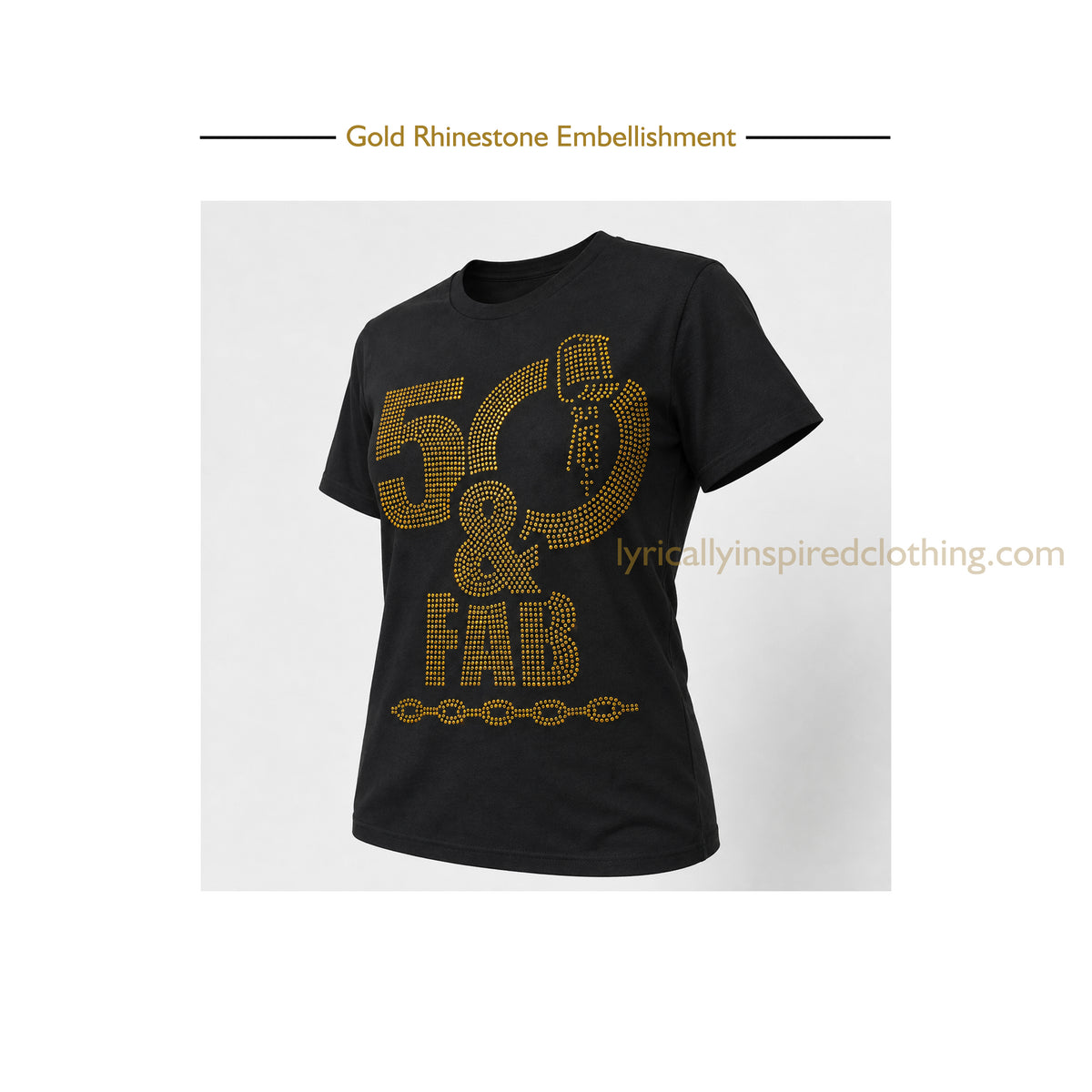 New Golden Jubilee 50th Rhinestone Unisex T Shirt