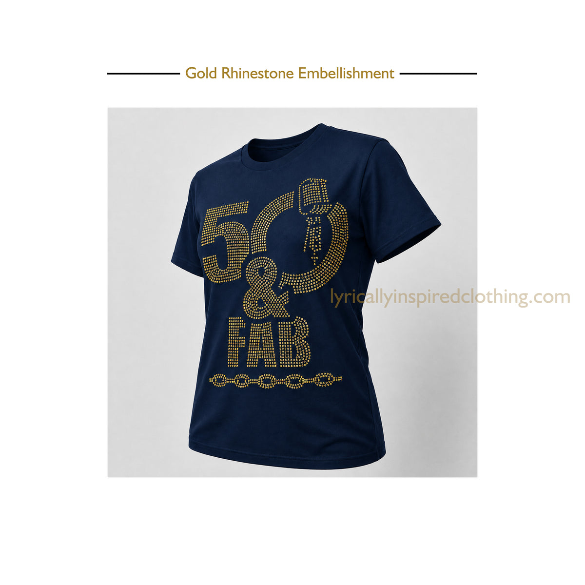 New Golden Jubilee 50th Rhinestone Unisex T Shirt