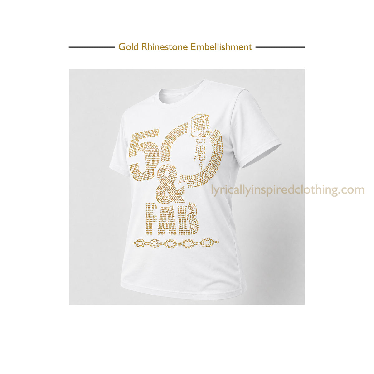 New Golden Jubilee 50th Rhinestone Unisex T Shirt