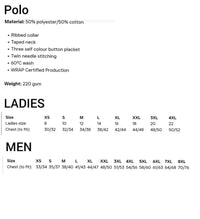 POLO SIZE CHART