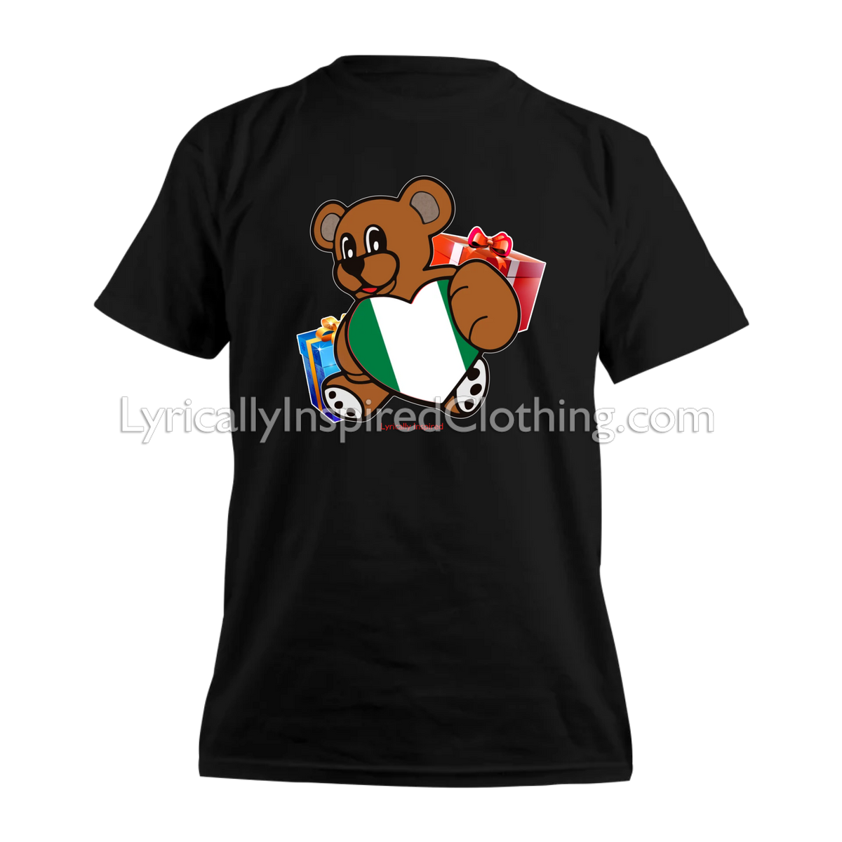 Nigerian Flag Heart Teddy Bear Unisex T Shirt