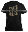 FAITH OVER FEAR UNISEX or MENS T SHIRT TARTAN PATTERN PRINT