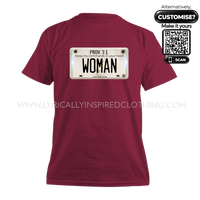 Proverbs 3:1 Scripture Inspired Woman Licence Plate Unisex T Shirt