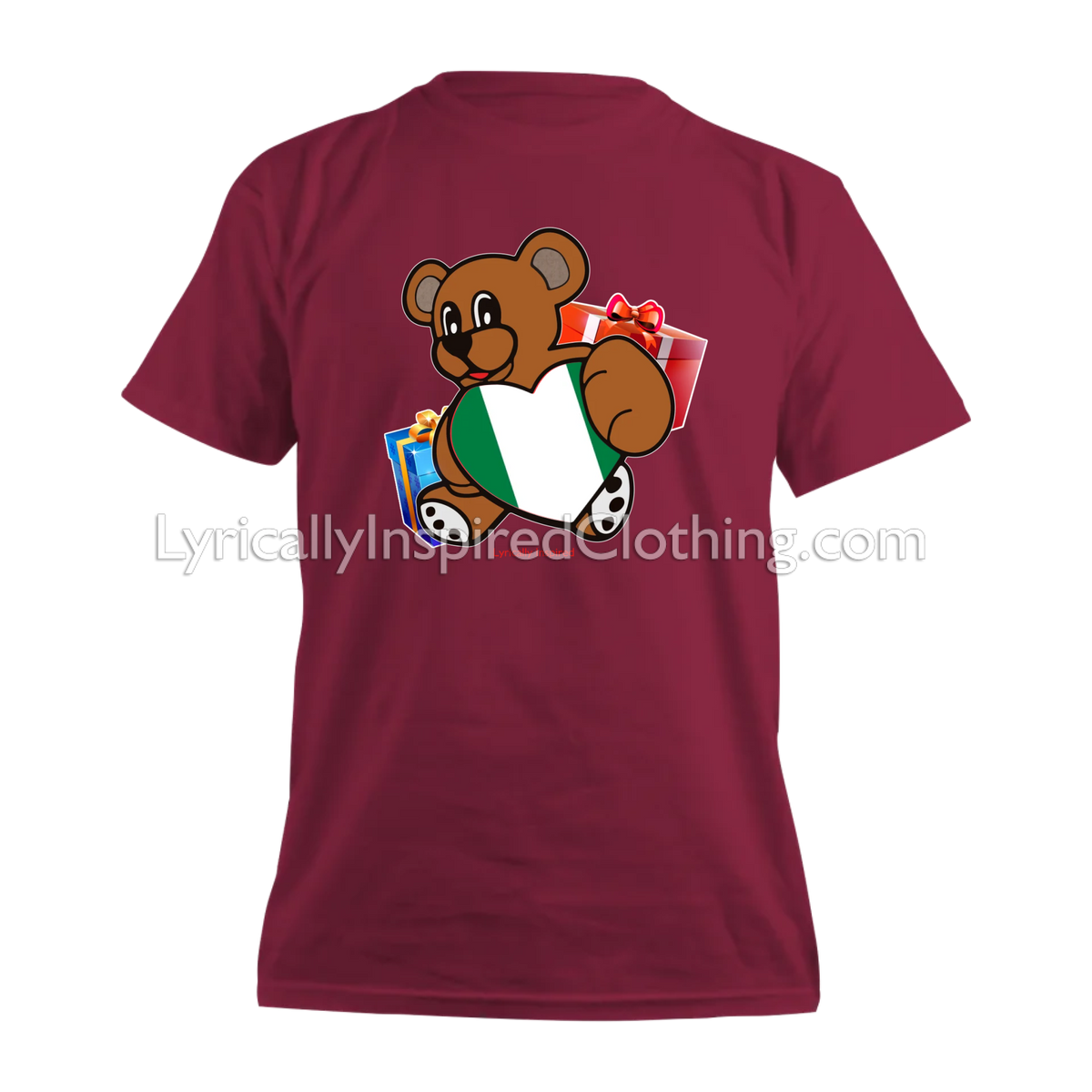 Nigerian Flag Heart Teddy Bear Unisex T Shirt