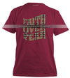 FAITH OVER FEAR UNISEX or MENS T SHIRT TARTAN PATTERN PRINT