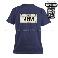 Proverbs 3:1 Scripture Inspired Woman Licence Plate Unisex T Shirt