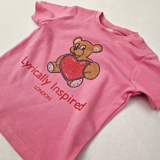 Baby Bling Teddy Tee (Pink)