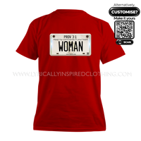 Proverbs 3:1 Scripture Inspired Woman Licence Plate Unisex T Shirt