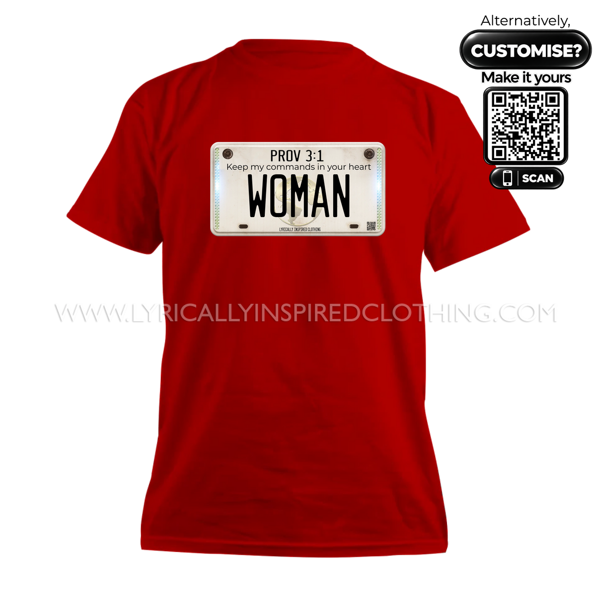 Proverbs 3:1 Scripture Inspired Woman Licence Plate Unisex T Shirt