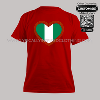 Nigeria Independence Flag Rhinestone Heart Unisex T Shirt