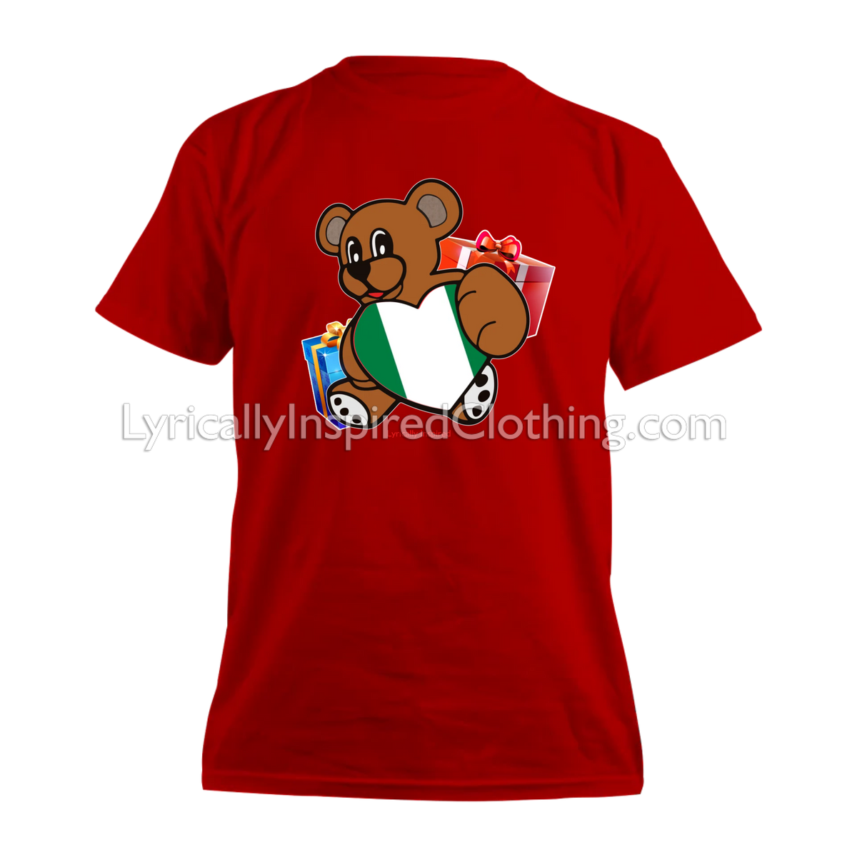 Nigerian Flag Heart Teddy Bear Unisex T Shirt