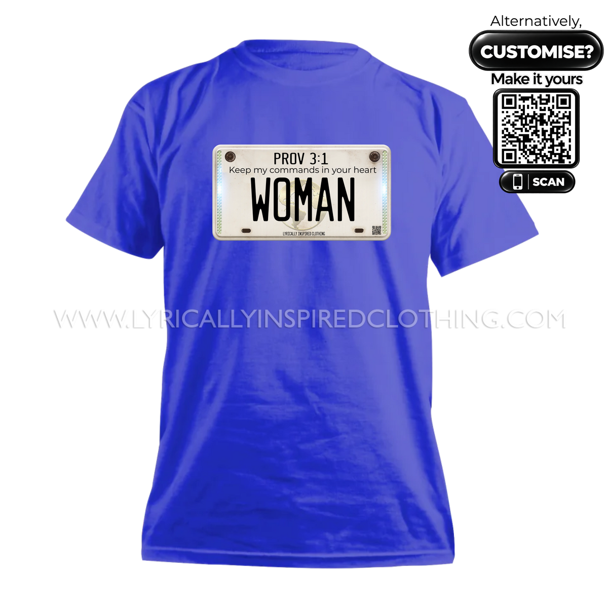 Proverbs 3:1 Scripture Inspired Woman Licence Plate Unisex T Shirt