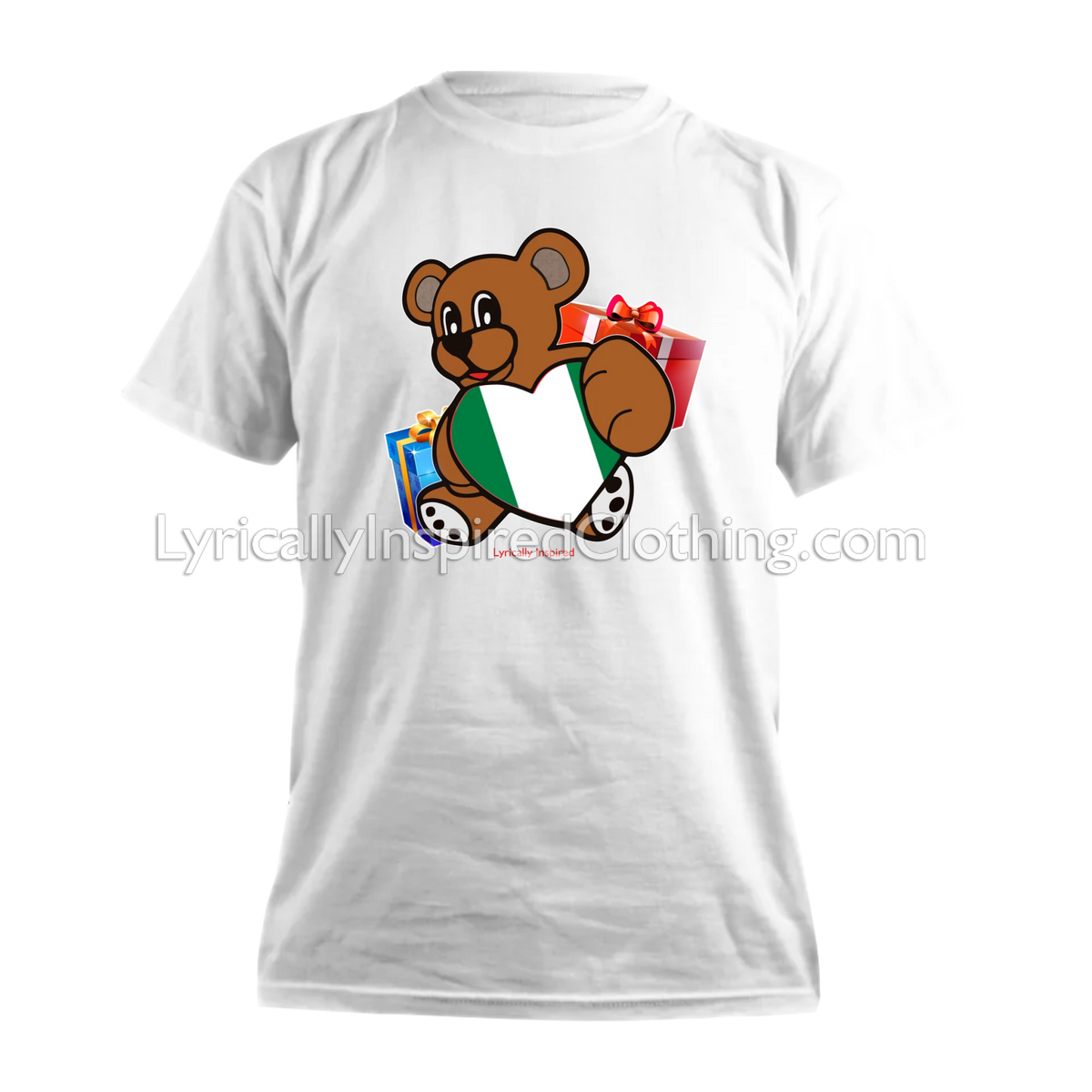 Nigerian Flag Heart Teddy Bear Unisex T Shirt