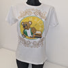 Mix of Print & Bling: Naija Bear/Heart White T Shirt